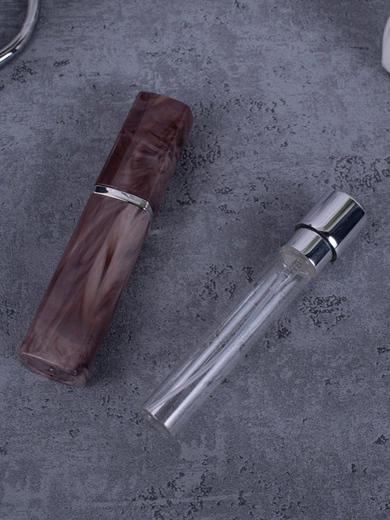 Атомайзер 10 мл коричнеый ПОМАДКА МРАМОР квадрат
