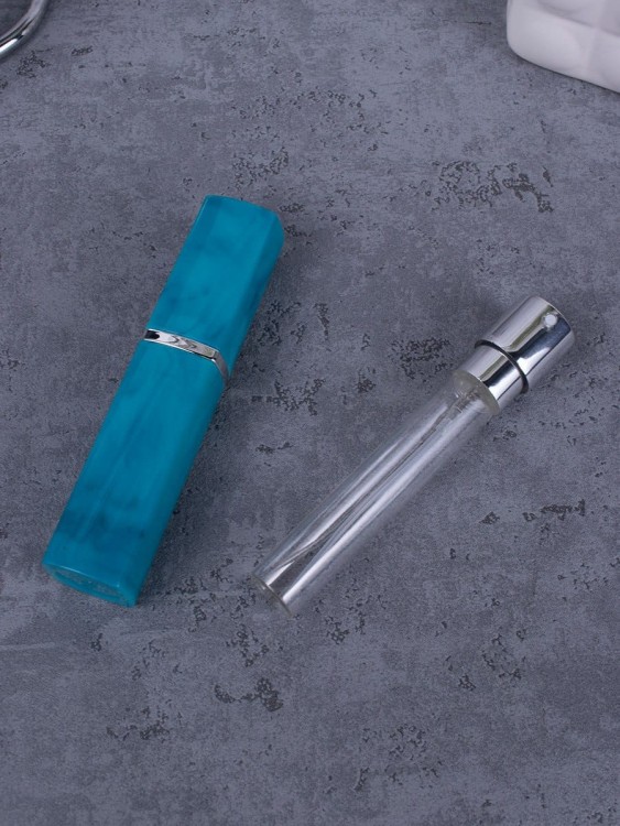 Атомайзер 10 мл голубой ПОМАДКА МРАМОР квадрат