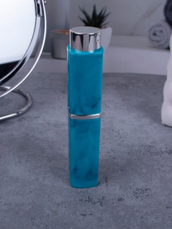 Атомайзер 10 мл голубой ПОМАДКА МРАМОР квадрат