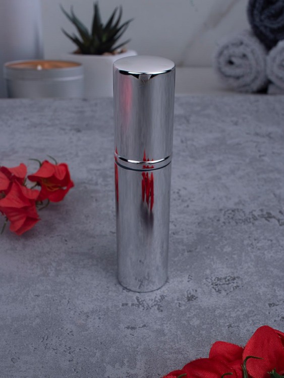 Атомайзер 5 мл металл серебро глянец зеркальный 