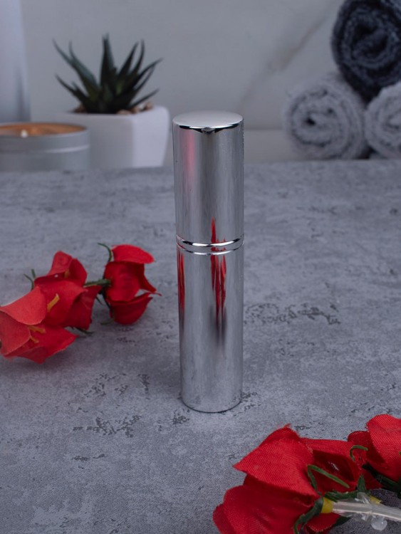 Атомайзер 5 мл металл серебро глянец зеркальный 