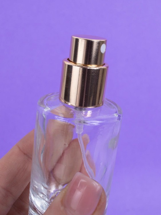 Флаконы 20мл стекло спрей золото круглый