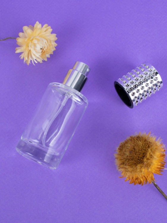 Флаконы 20мл стекло спрей серебро круглый