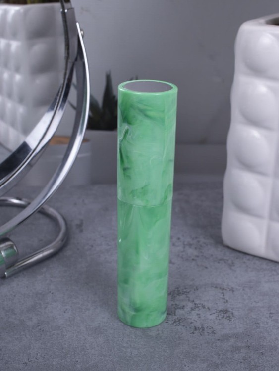 Атомайзер 10 мл зеленый ПОМАДКА  МРАМОР круглый