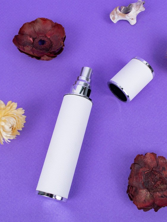 Атомайзер 12 мл Кожаный кофр белый