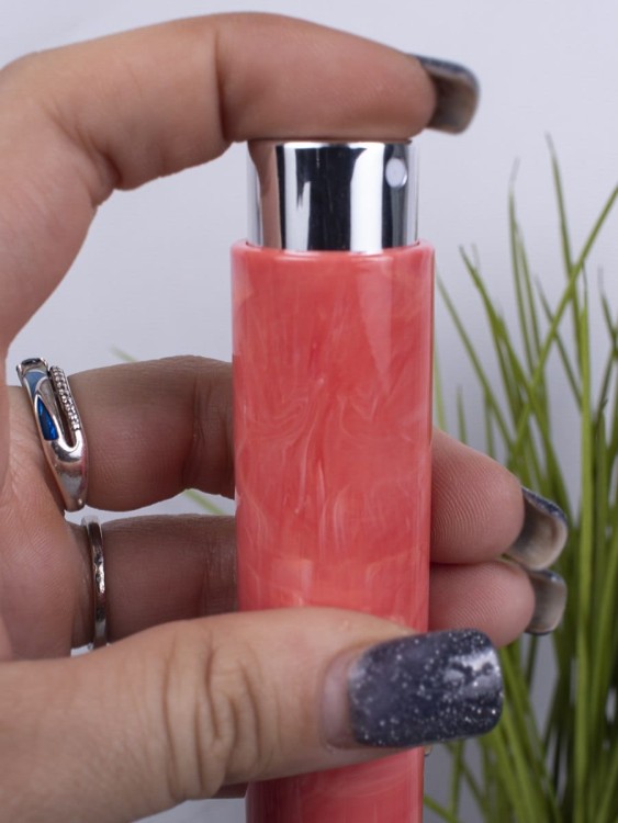 Атомайзер 10 мл красный ПОМАДКА  МРАМОР круглый