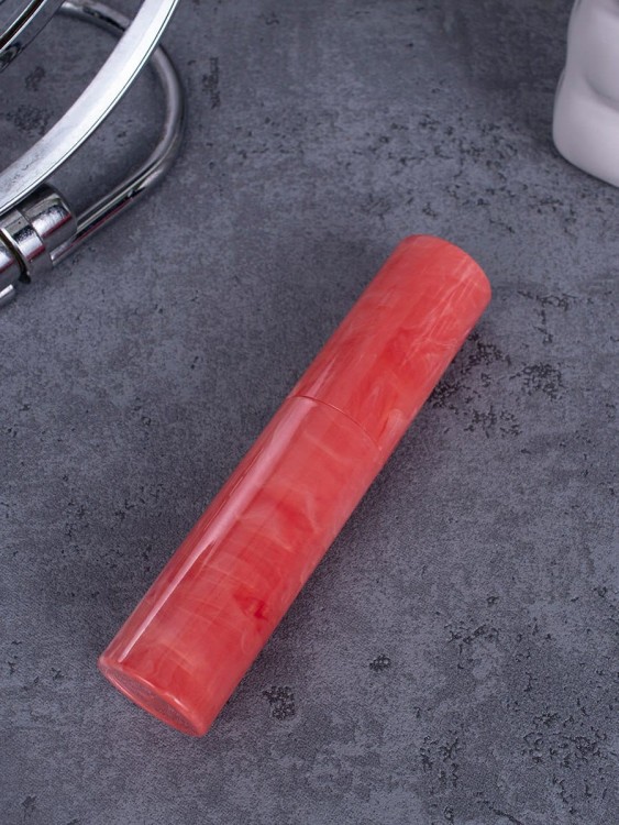 Атомайзер 10 мл красный ПОМАДКА  МРАМОР круглый