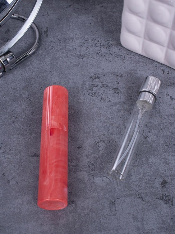 Атомайзер 10 мл красный ПОМАДКА  МРАМОР круглый