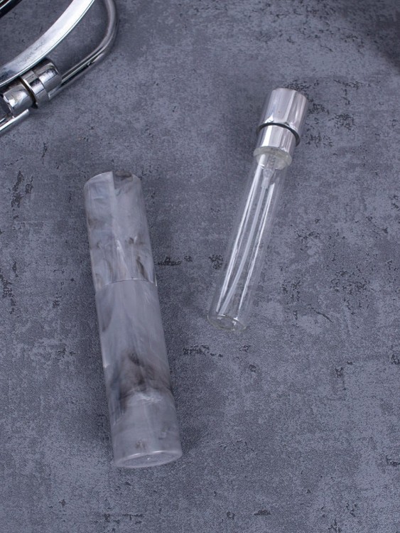 Атомайзер 10 мл серый ПОМАДКА МРАМОР круглый