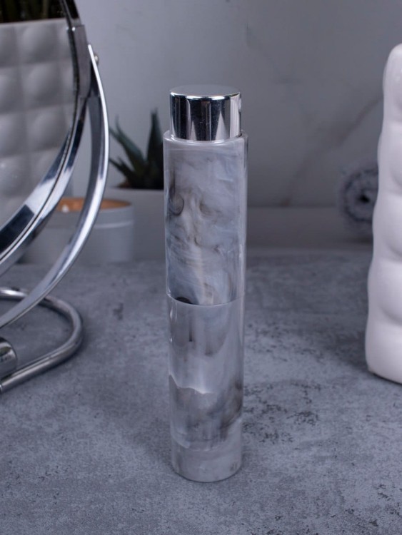 Атомайзер 10 мл серый ПОМАДКА МРАМОР круглый