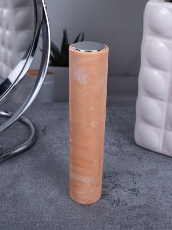 Атомайзер 10 мл оранжевый ПОМАДКА МРАМОР круглый