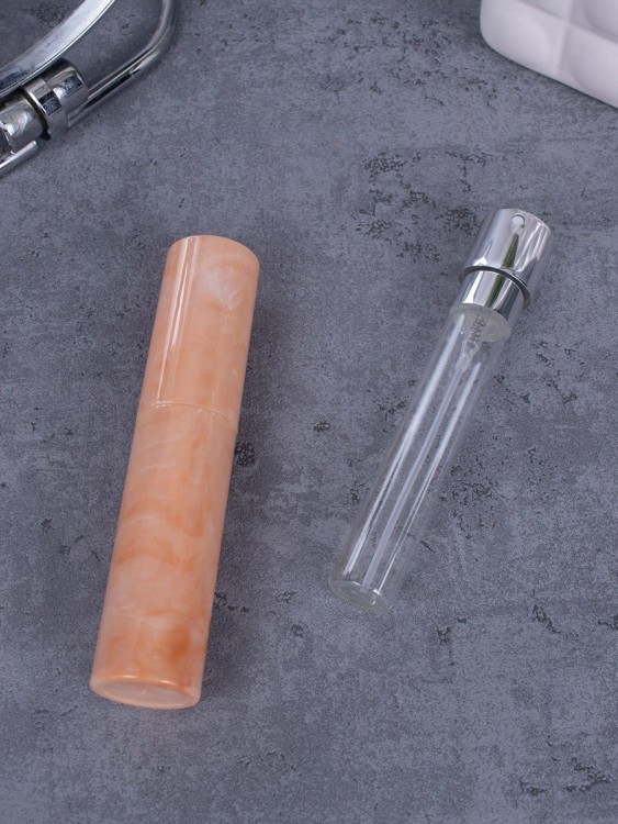 Атомайзер 10 мл оранжевый ПОМАДКА МРАМОР круглый