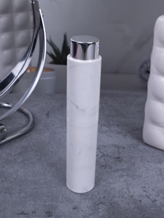 Атомайзер 10 мл белый ПОМАДКА МРАМОР круглый