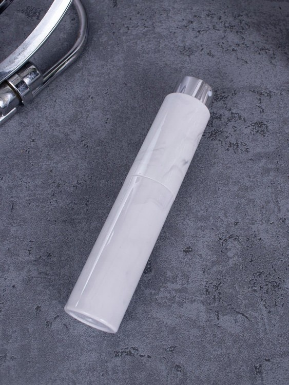 Атомайзер 10 мл белый ПОМАДКА МРАМОР круглый