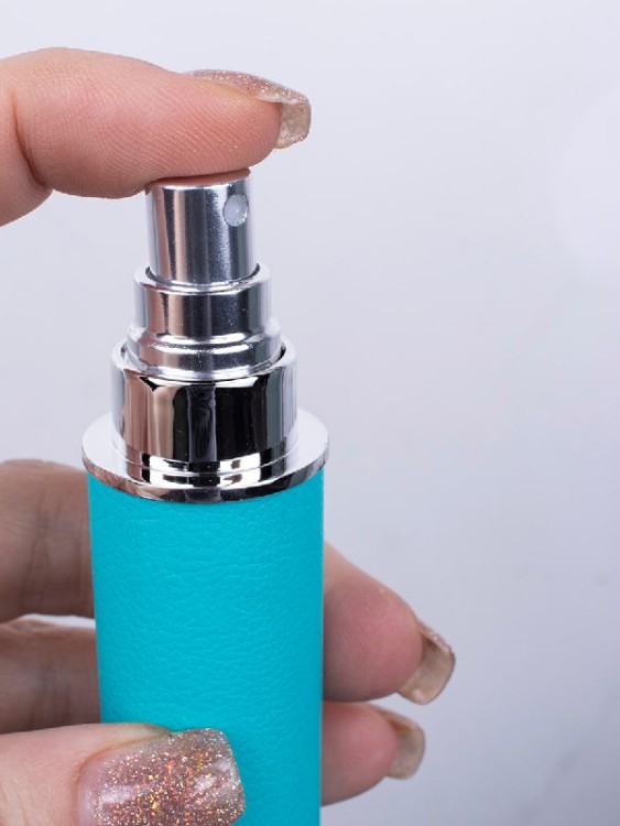 Атомайзер 12 мл Кожаный кофр голубой