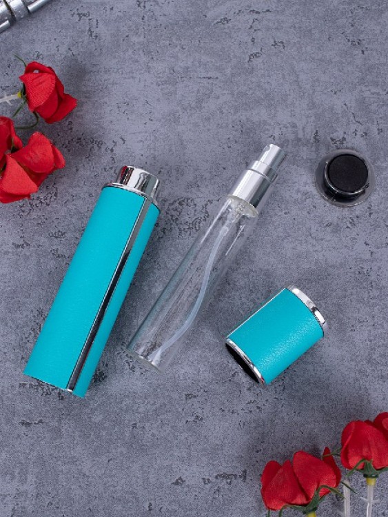 Атомайзер 12 мл Кожаный кофр голубой