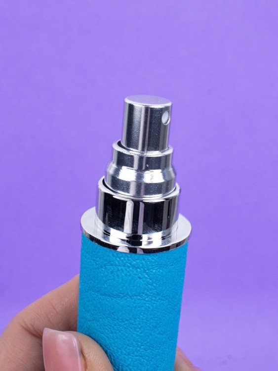 Атомайзер 12 мл Кожаный кофр голубой