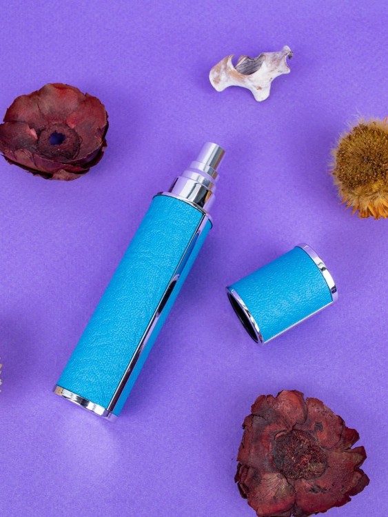 Атомайзер 12 мл Кожаный кофр голубой