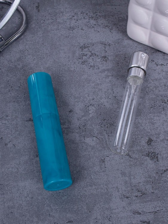 Атомайзер 10 мл голубой ПОМАДКА МРАМОР круглый