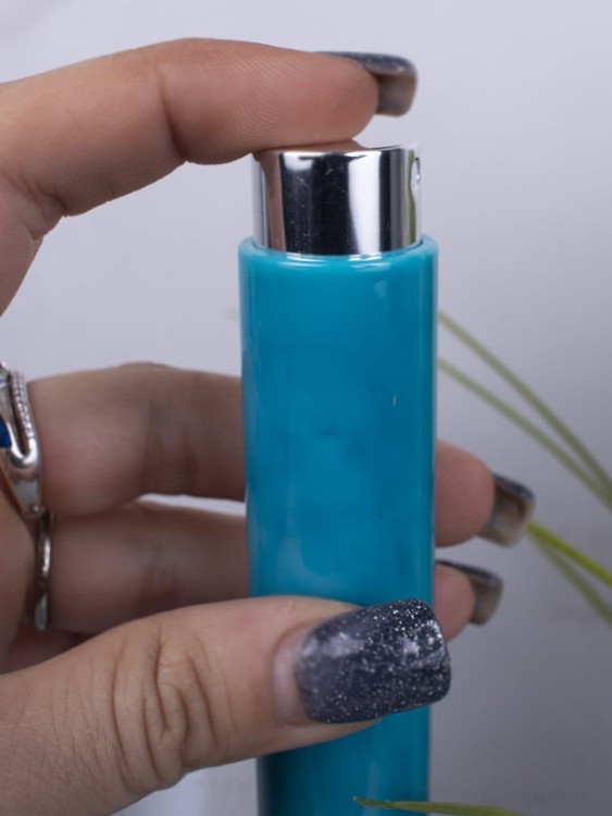 Атомайзер 10 мл голубой ПОМАДКА МРАМОР круглый