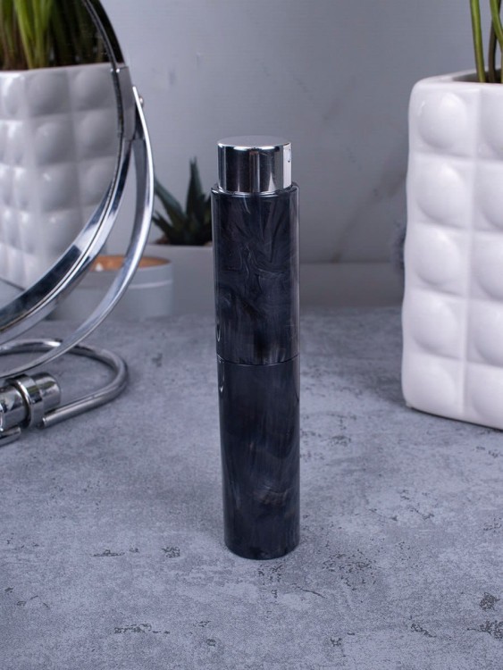 Атомайзер 10 мл черный ПОМАДКА МРАМОР круглые