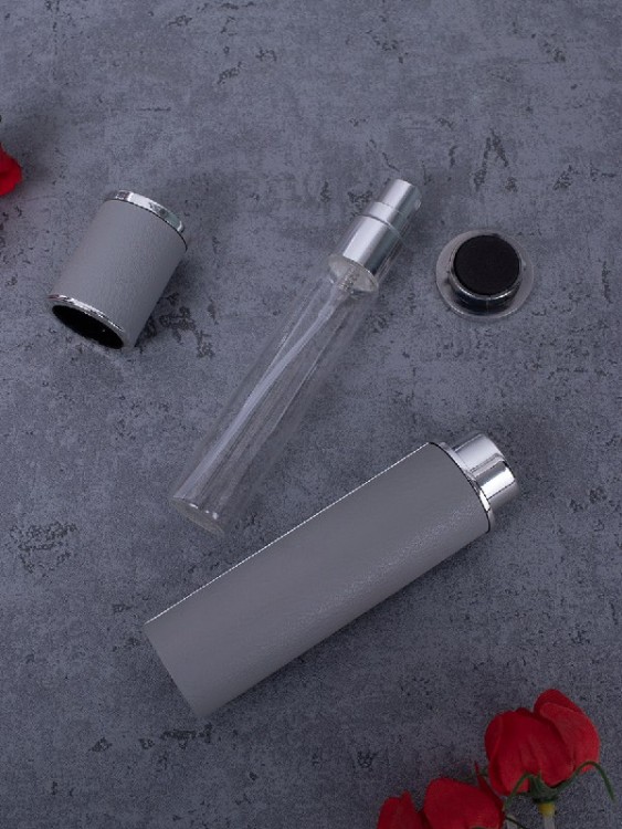 Атомайзер 12 мл Кожаный кофр Серый