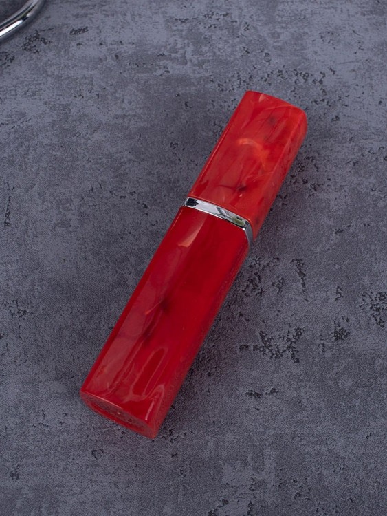 Атомайзер 10 мл красный ПОМАДКА  МРАМОР квадрат