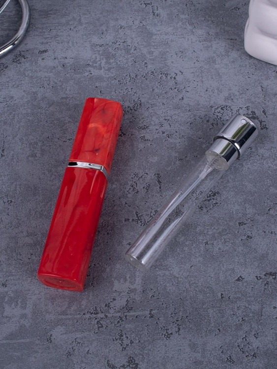 Атомайзер 10 мл красный ПОМАДКА  МРАМОР квадрат