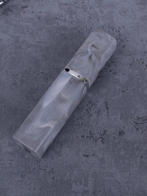 Атомайзер 10 мл серый ПОМАДКА МРАМОР квадрат