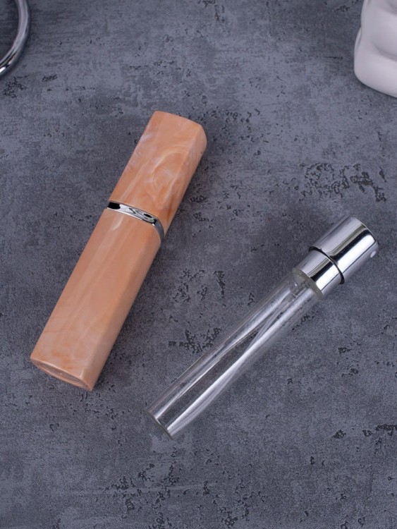 Атомайзер 10 мл оранжевый ПОМАДКА МРАМОР квадрат