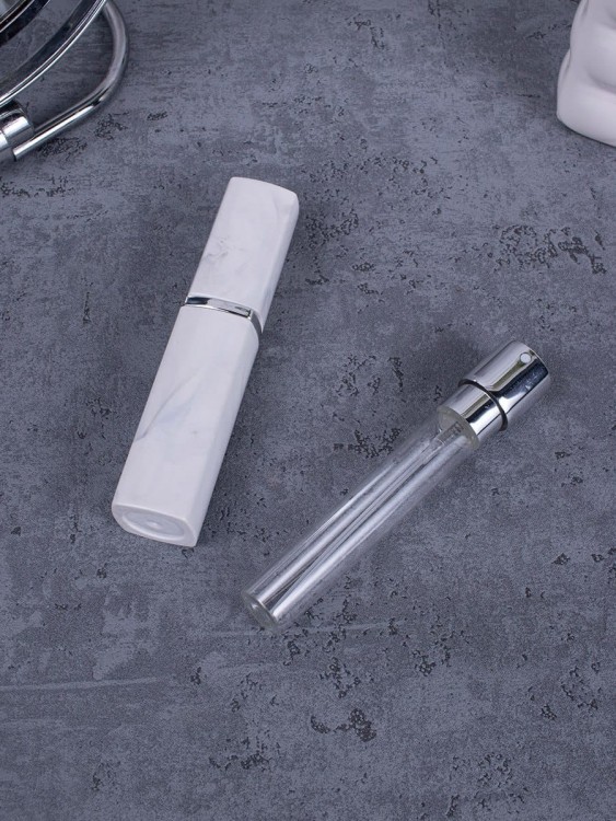 Атомайзер 10 мл белый ПОМАДКА МРАМОР квадрат