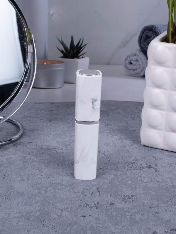 Атомайзер 10 мл белый ПОМАДКА МРАМОР квадрат