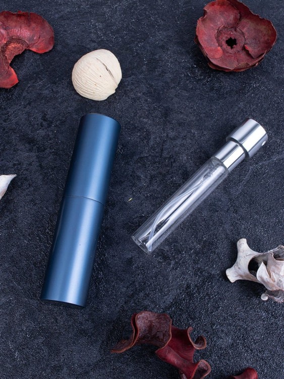 Атомайзер 5 мл металл синий  ПОМАДКА