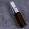 Атомайзер 3мл ТЕМНОЕ СТЕКЛО металлический спрей серебро  