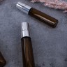 Атомайзер 5мл ТЕМНОЕ СТЕКЛО МЕТАЛИЧЕСКИЙ спрей СЕРЕБРО