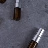 Атомайзер 2мл ТЕМНОЕ СТЕКЛО металический спрей серебро 