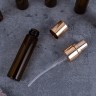 Атомайзер 10мл ТЕМНОЕ СТЕКЛО металлические крышки ЗОЛОТО спрей  