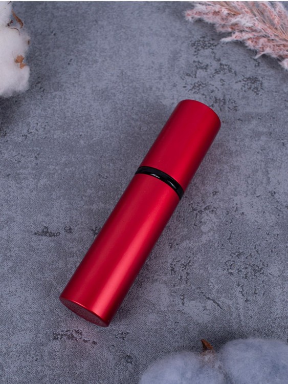 Атомайзер 5 мл металл красный С ЧЕРНЫМ КОЛЬЦОМ 