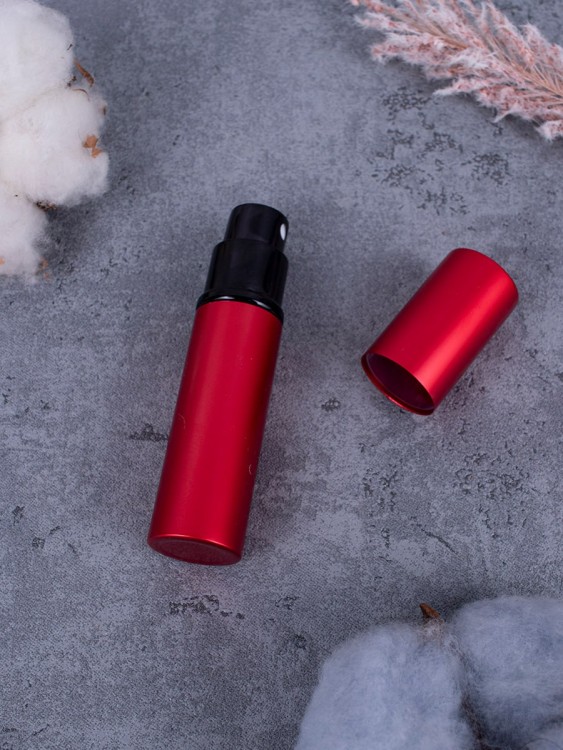 Атомайзер 5 мл металл красный С ЧЕРНЫМ КОЛЬЦОМ 