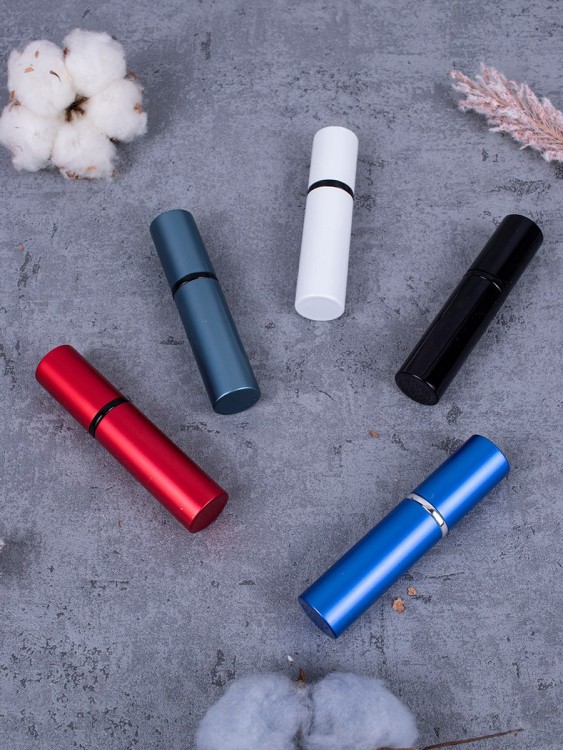 Атомайзер 5 мл металл красный С ЧЕРНЫМ КОЛЬЦОМ 