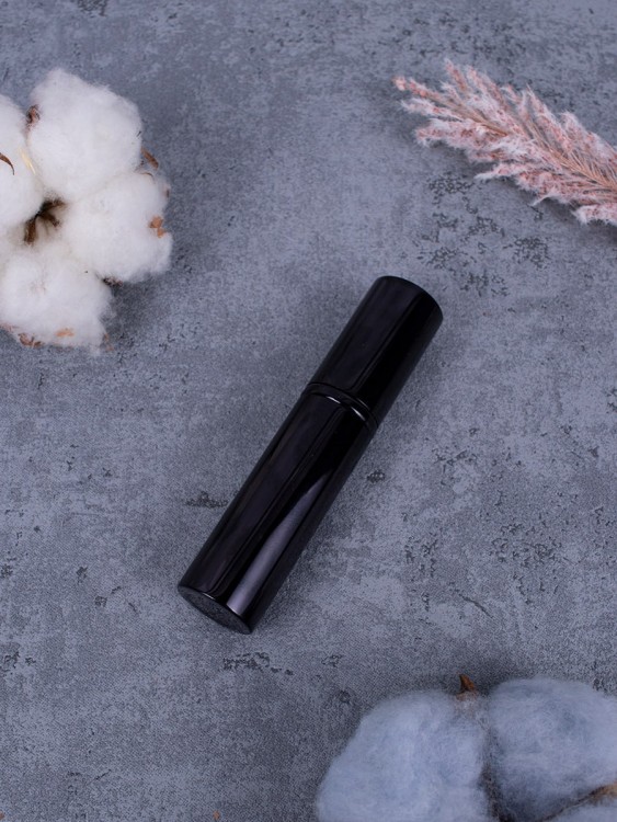 Атомайзер 5 мл металл черный  С ЧЕРНЫМ КОЛЬЦОМ 