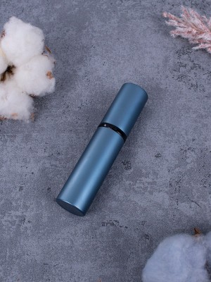 Атомайзер 5 мл металл синий  с ЧЕРНЫМ КОЛЬЦОМ