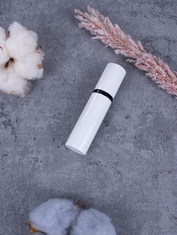 Атомайзер 5 мл металл белый С ЧЕРНЫМ КОЛЬЦОМ