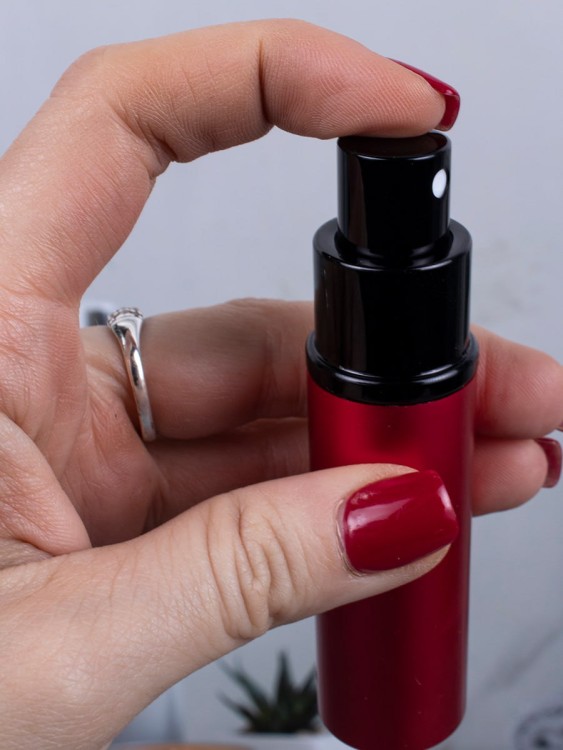 Атомайзер 10 мл металл красный  С ЧЕРНЫМ КОЛЬЦОМ