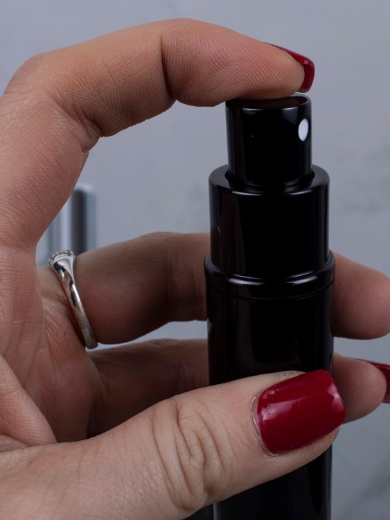 Атомайзер 10 мл металл черный  С ЧЕРНЫМ КОЛЬЦОМ