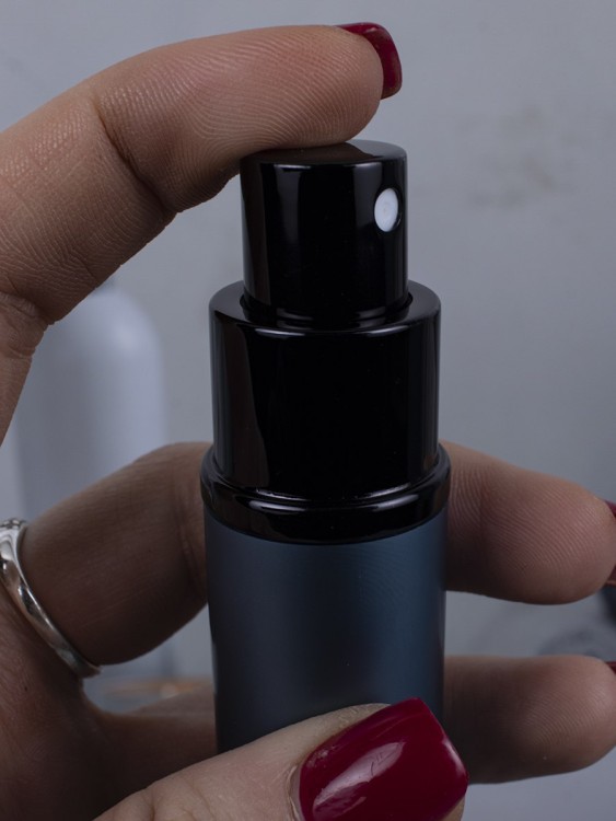 Атомайзер 10 мл металл синий  С ЧЕРНЫМ КОЛЬЦОМ