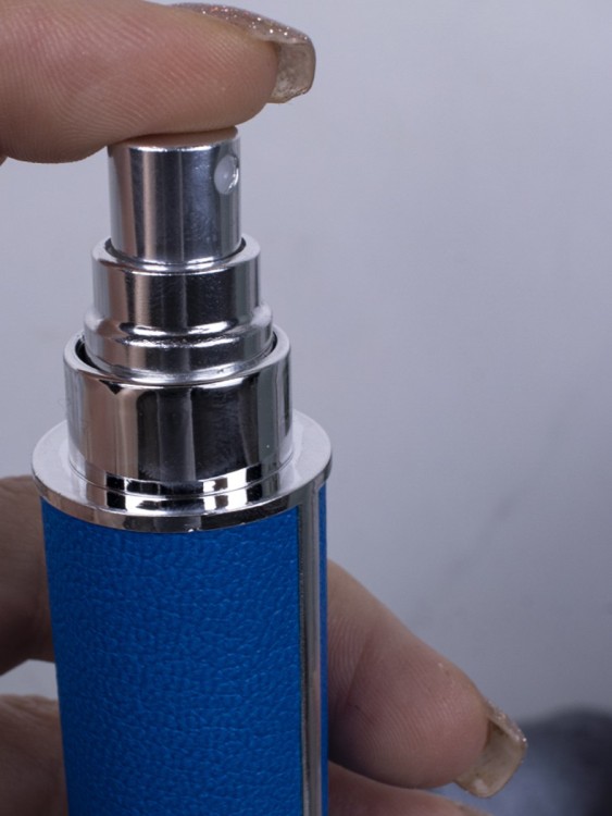 Атомайзер 12 мл Кожаный кофр синий электрик