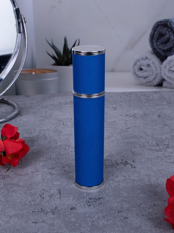 Атомайзер 12 мл Кожаный кофр синий электрик