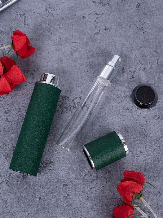 Атомайзер 12 мл Кожаный кофр темно-зеленый