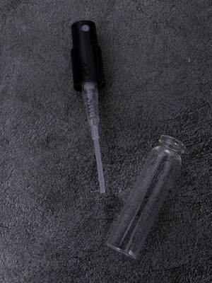 Атомайзер 2мл стекло захлапывающиеся спрей черный
